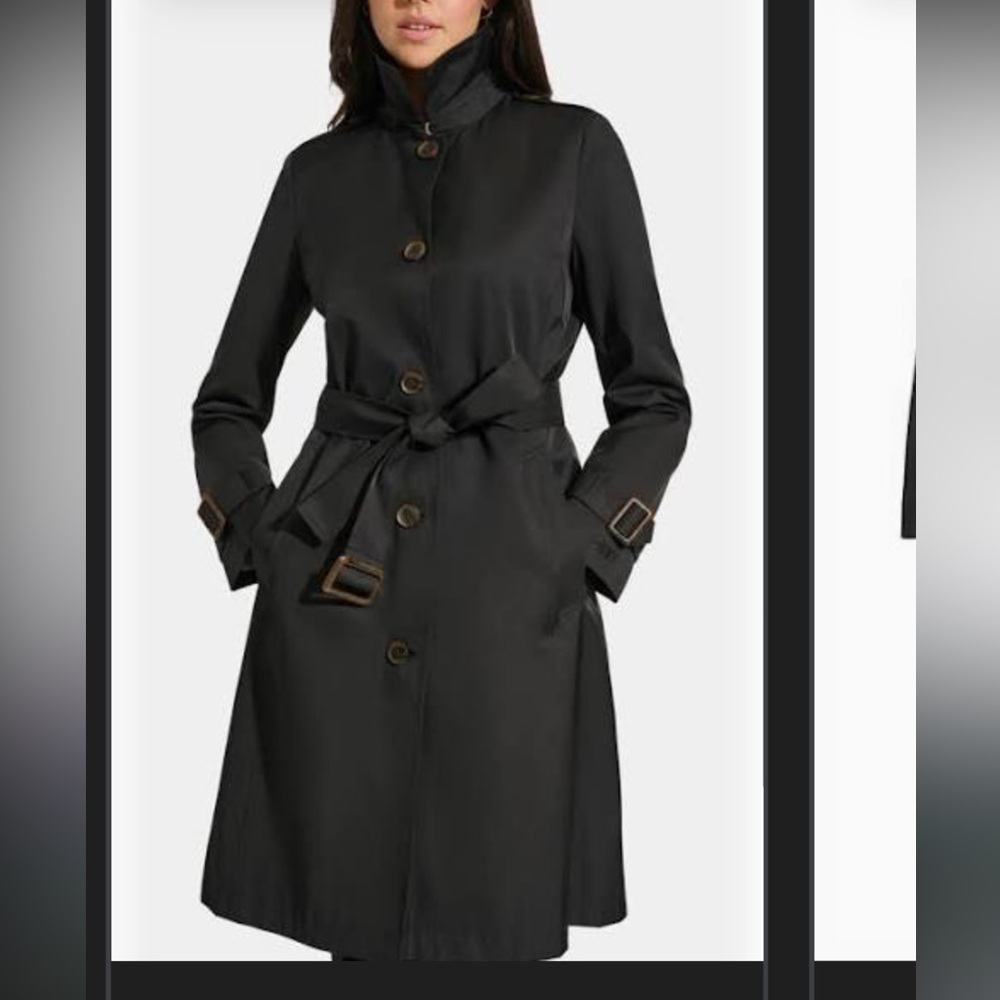 Gorgeous Insulated DKNY Black Raincoat